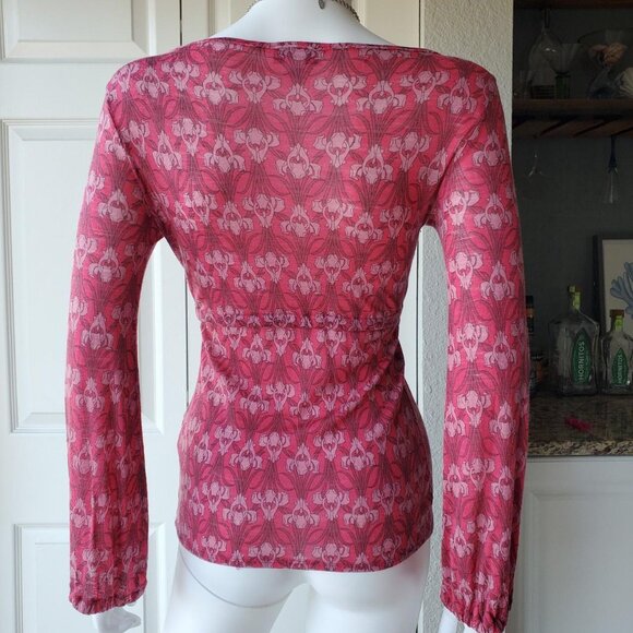 max & co y2k floral print babydoll top - Picture 4 of 8